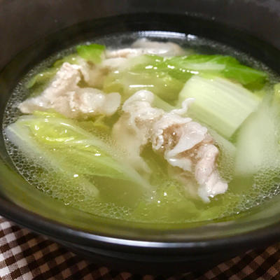 【訂正あり】白菜と豚肉のあっさりスープ