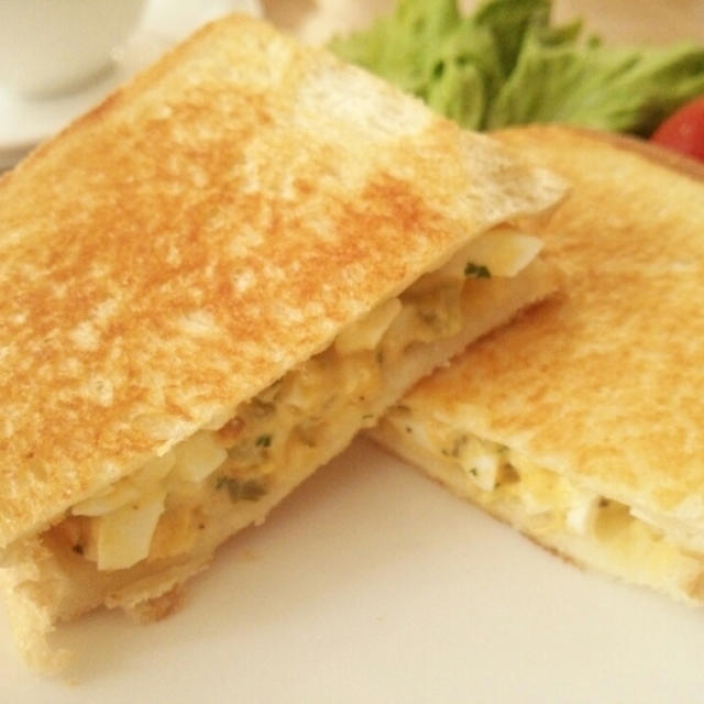 卵のホットサンド 朝ごはん ブランチに By Anさん レシピブログ 料理ブログのレシピ満載
