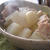 にんにく塩味の鶏肉と大根の煮物