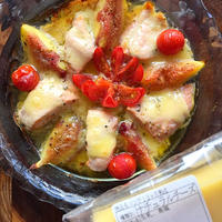 トースターで簡単！　秋鮭と無花果のとろーりコンテチーズ焼き