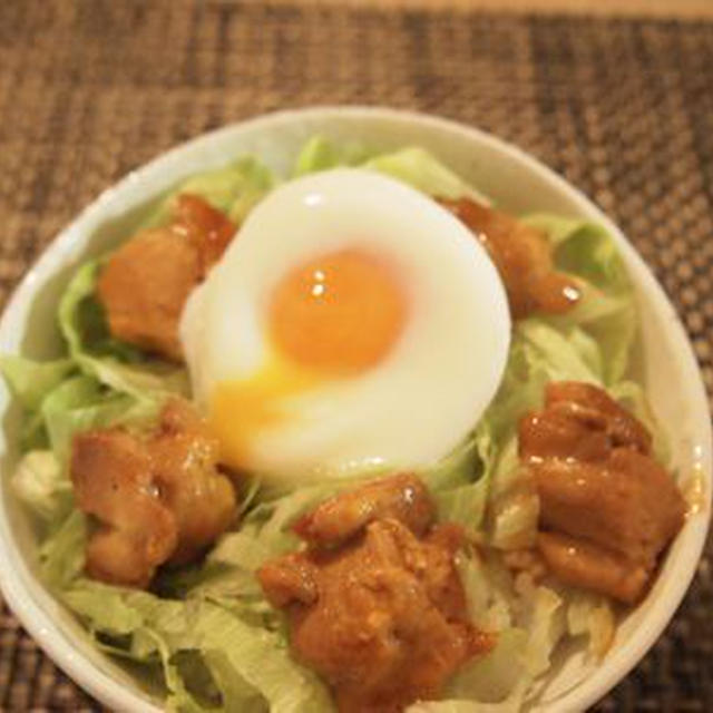 ASHIAN AHIでタンドリーチキン丼で簡単ごはんとレンジで温泉卵の作り方