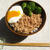 作り置きの肉みそ　＆肉味噌丼の、温玉のせ　＋次回は、肉味噌を使い回し