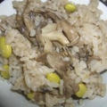 枝豆と舞茸の炊き込みご飯