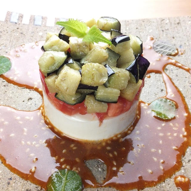豆腐のレイヤーサラダ