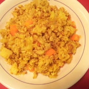 カレーピラフ　ルクルーゼ版（炊飯器でもOK！）