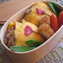 お花見に！桜のそぼろおむすび卵包み弁当