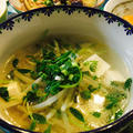 もやしと豆苗の中華スープ