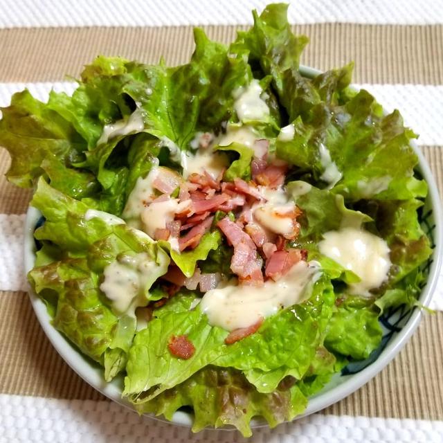 サニーレタスとベーコンのサラダ By 春菜食堂さん レシピブログ 料理ブログのレシピ満載