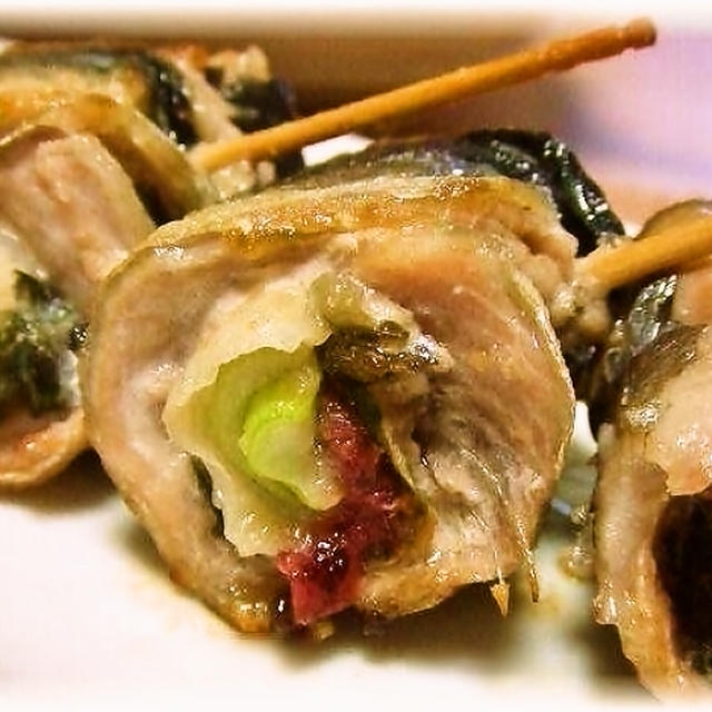 【レシピ】秋刀魚の梅ロール
