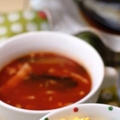 ベーコンと小松菜トマトスープ