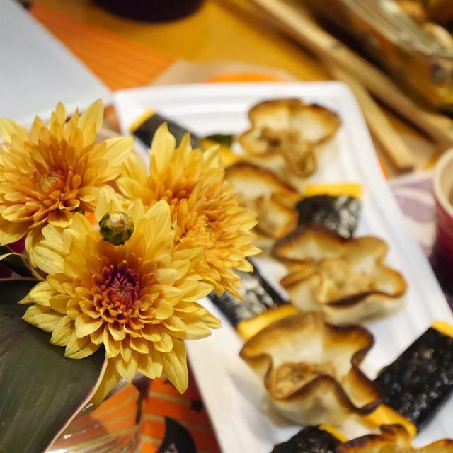 【うちレシピ】ツナマヨのキッシュ風★餃子の皮で簡単 / 【参加中】「花と料理でハロウィンを楽しもう♪」モニター