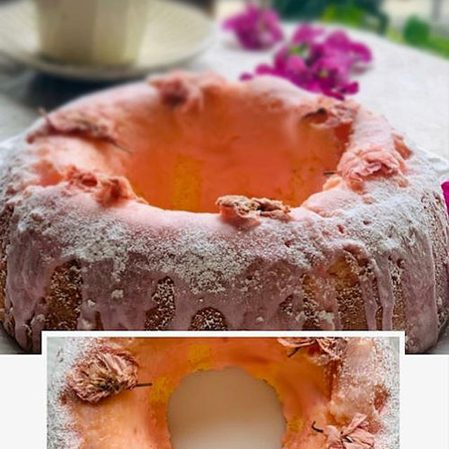 今日はサークル「ミルヒ」の親子レッスンです・・・お土産は桜のリングケーキです!!