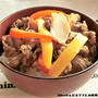 簡単★牛肉のめんつゆカレーバター炒め丼