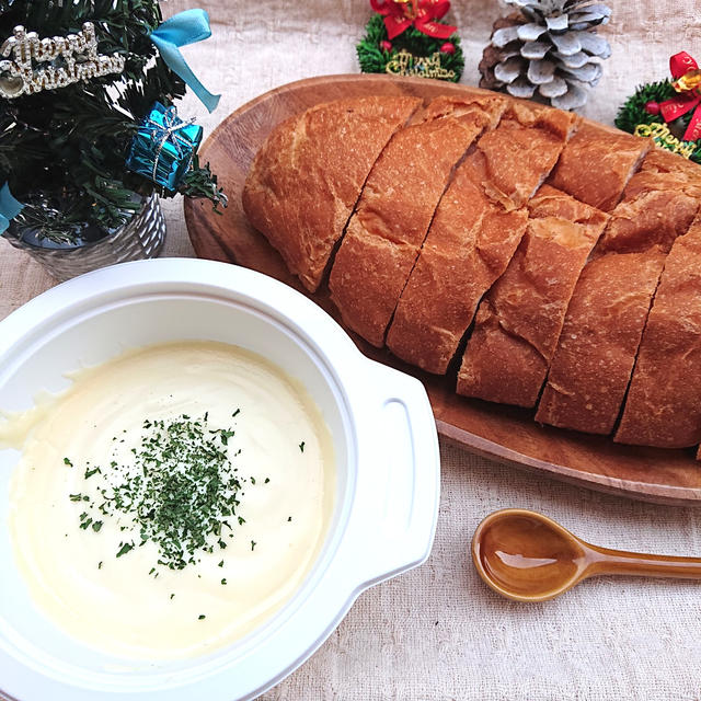 市販の簡単チーズフォンデュ フランスパン By おなかがぺこりんさん レシピブログ 料理ブログのレシピ満載