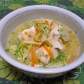 キャベツと鶏肉の柚子味噌スープ煮