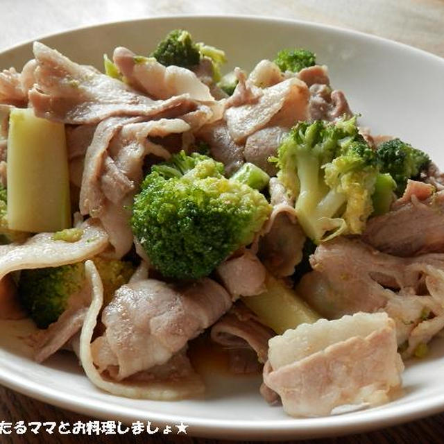 簡単★カレー正油の豚肉ブロッコリー炒め