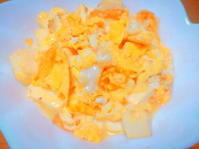【ヘルシー】豆腐と卵の塩炒め