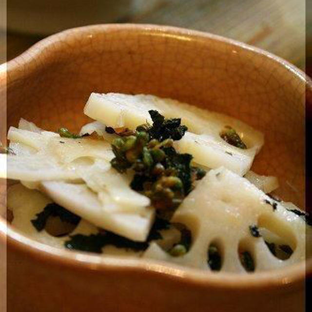 レンコンの海苔紫蘇の実和え By Fellowさん レシピブログ 料理ブログのレシピ満載