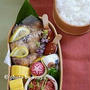 ◆亭主弁当***漬け鯵の竜田とクリスマスローズ。