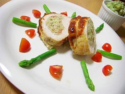 麦いっぱいのローストチキン＆ヘルシー☆アボカドディップ