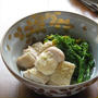 鶏肉と菜花の白だしさっと煮　柚子胡椒風味♪