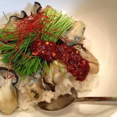 冬の楽しみ〜 韓国の牡蠣ごはん。
