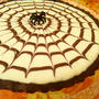 蜘蛛の巣模様のレアチーズケーキタルト《ハロウィンスイーツ》
