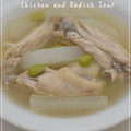 鶏手羽中と大根と枝豆のスープ