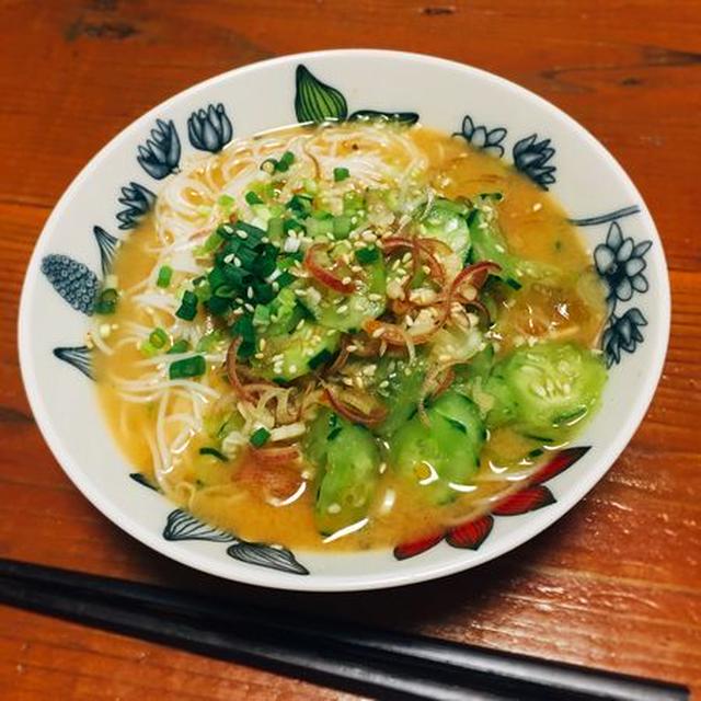 野菜もしっかり　冷や汁そうめん