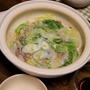 冬野菜と豚バラの重ね蒸し♪黄身おろしポン酢で。魚の煮つけ。