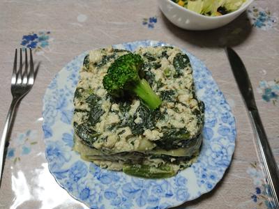 青菜と4種のハーブのラザニア