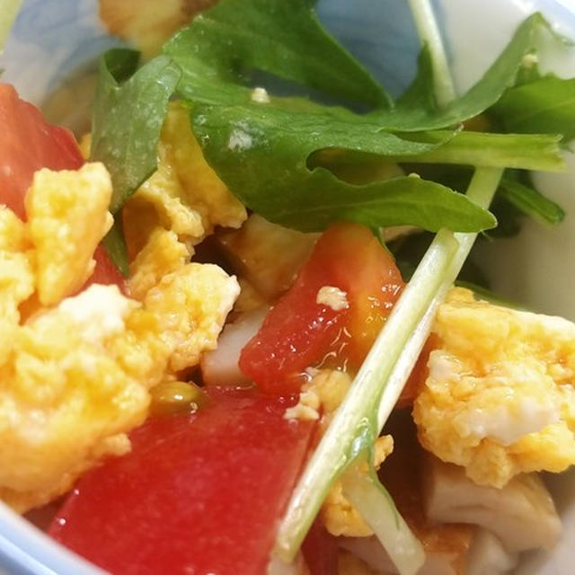 優しい味で出来ました！玉子とトマトの冷製サラダ★