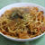 きのことベーコンのハリッサパスタ