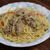 塩麹豚と塩キャベツのパスタ