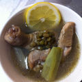鶏と長ネギのレンズ豆スープ