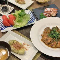 昨晩の夕食は栗ごはんで和食メニューです、メインは鶏肉の大葉香る照り焼き!!