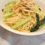 ささみと小松菜のドライトマトパスタ