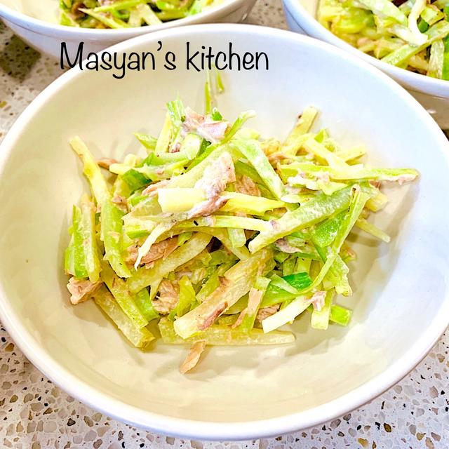 ブロッコリーの茎のツナサラダ By 美雪さん レシピブログ 料理ブログのレシピ満載