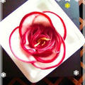 迎春❀おせちの飾り花♬ ✿ 赤かぶの千枚漬け風 ✿なます