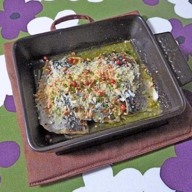 鯵のパン粉焼き