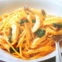 鶏胸肉のキノコのナポリタン風パスタ