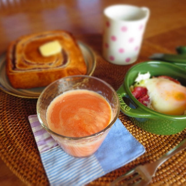 レシピブログモニター 野菜のとろ実で簡単スムージー風♪