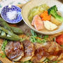 新たまねぎの豚肉巻き焼き と 春キャベツのポトフ。ワンプレート。