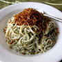 カリカリじゃこのせ青さ海苔クリームパスタ