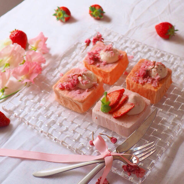 フライパンで出来ちゃう☆桜のケーキ