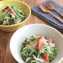 レンジで簡単☆水菜とカニカマのナムル風サラダ