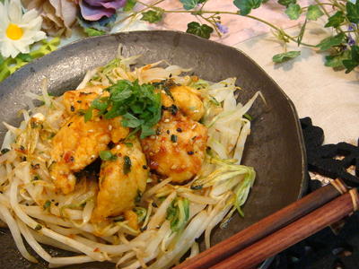 揚げ焼き鶏のピリ辛漬け
