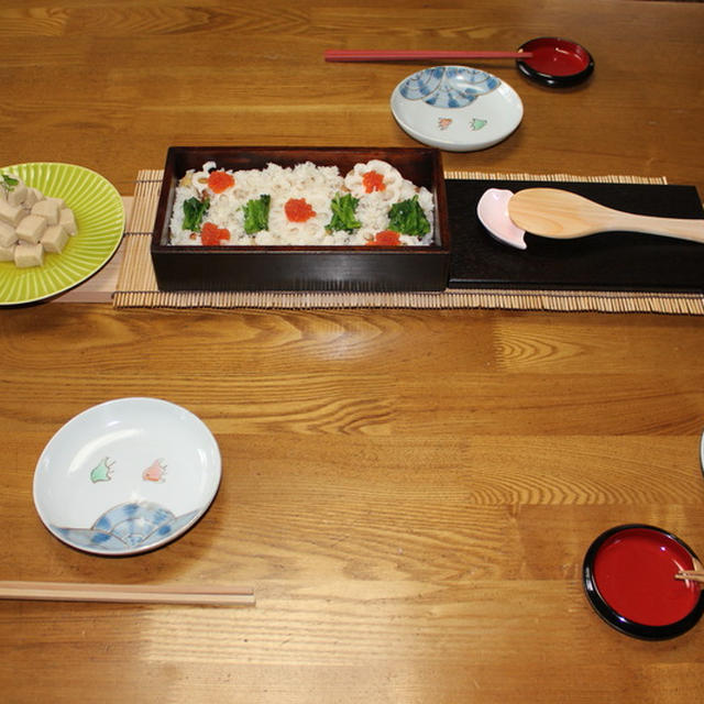 ストーブ煮物とちょこちょこフリージング具材のちらし寿司