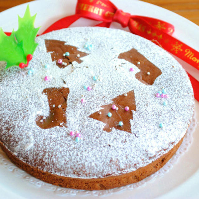 クリスマスに☆ホットケーキミックスで♪チョコレート チーズケーキ ☆