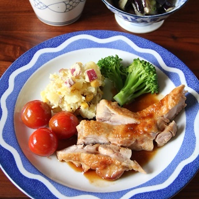 ふっくらジューシー、鶏もも肉の柚子こしょう照り焼き。